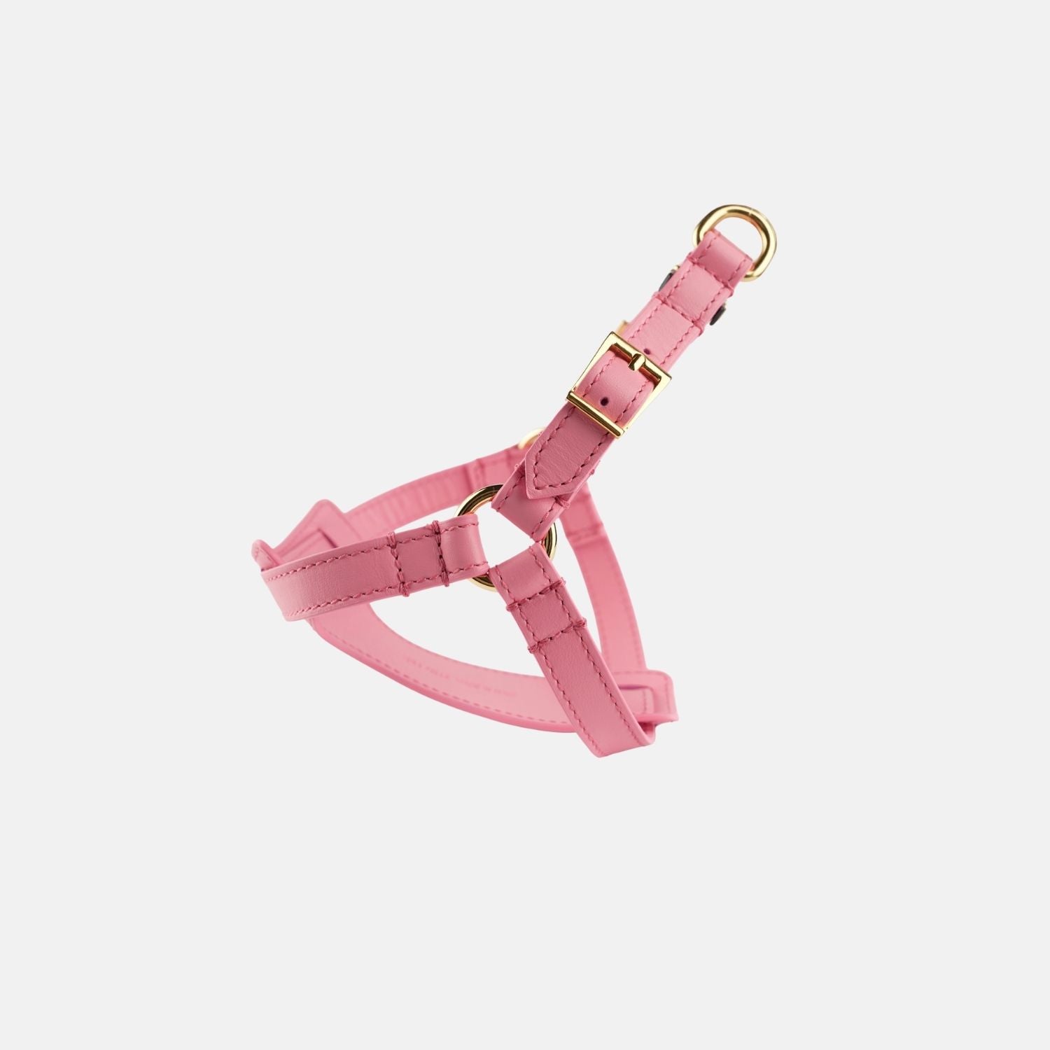 Italian Leather Harness - Pink & Gold