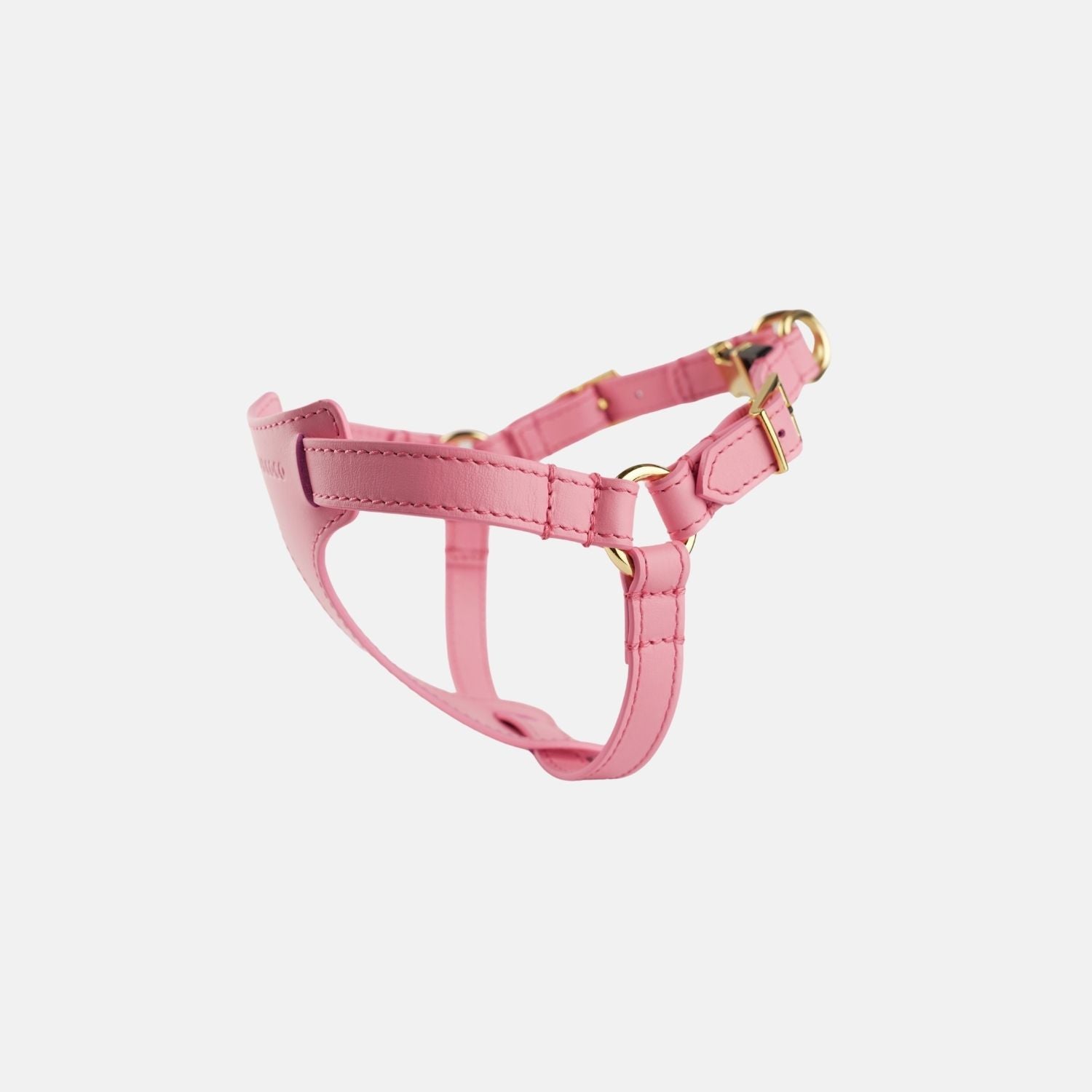Italian Leather Harness - Pink & Gold
